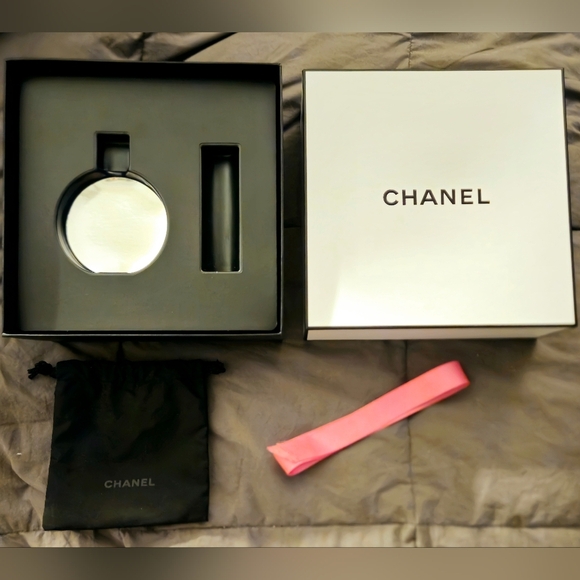Chanel Empty Gift Box Dust Bag Pink Ribbon Insert Tags Chance Perfume 34 FL OZ - Picture 1 of 15